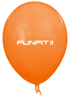 Pomarańczowy balon z nadrukowanym logo