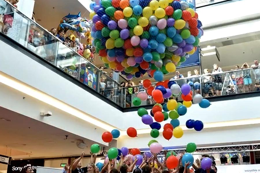 Balony Wrocław - zdjecie balonowy-wodospad