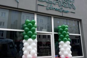 Balonowe dekoracje na otwarcie sklepu WKS Śląsk Wrocław
