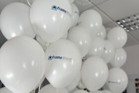 Balony z logo na jubileusz firmy – Framo Morat świętuje 10-lecie w Polsce