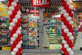 Kolumny balonowe na otwarcie Relay w Kielcach