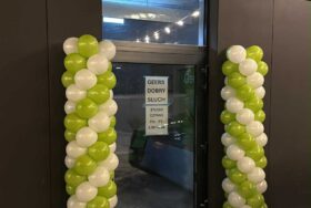 Kolumny balonowe na otwarcie salonu Geers w Lublinie