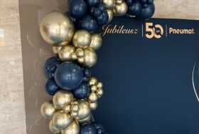 Ścianka balonowa na jubileusz 50-lecia firmy Pneumat we Wrocławiu